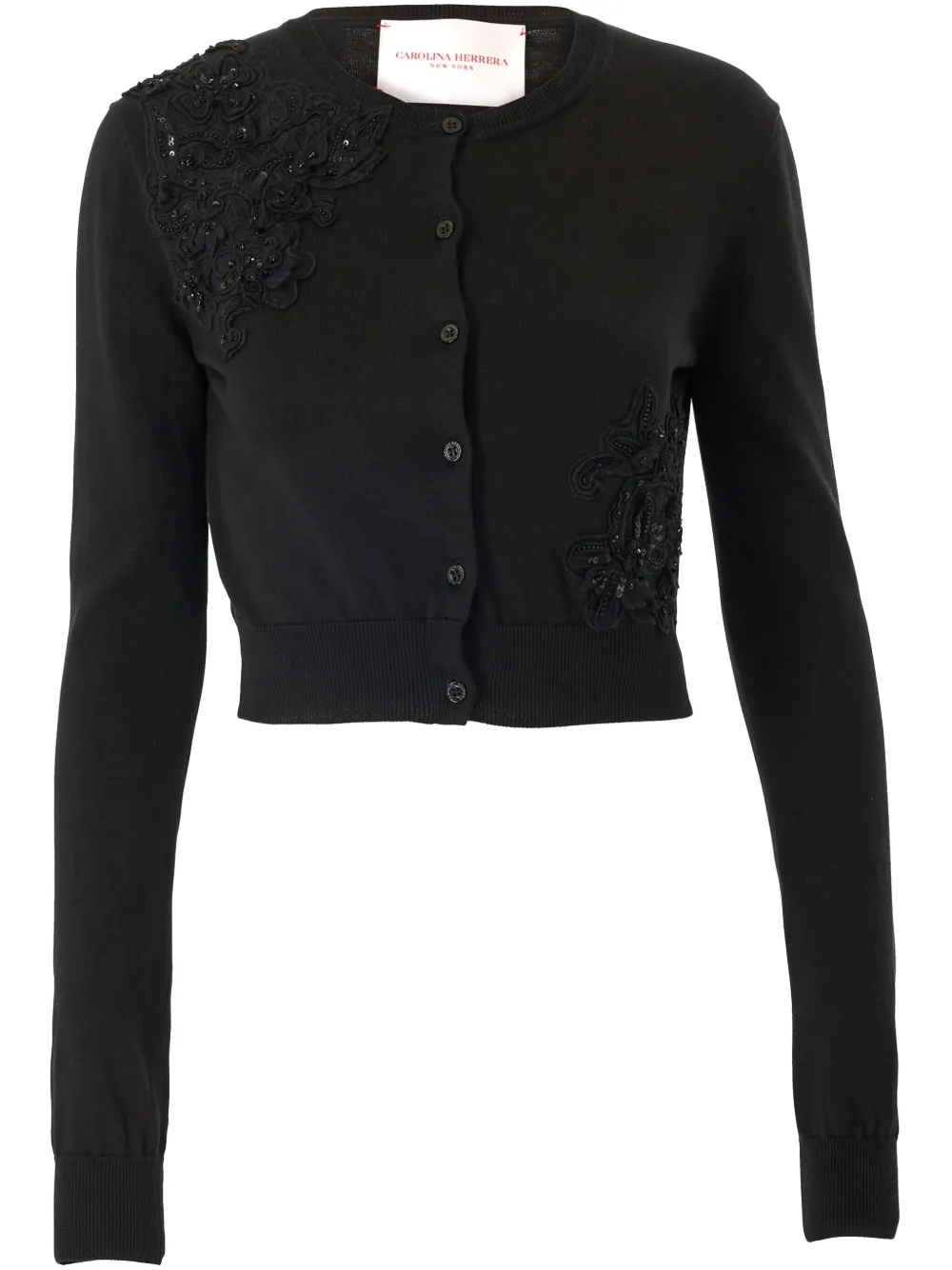 Кардиган с кружевной аппликацией Carolina Herrera, черный
Кардиган с кружевной аппликацией Carolina Herrera, черный