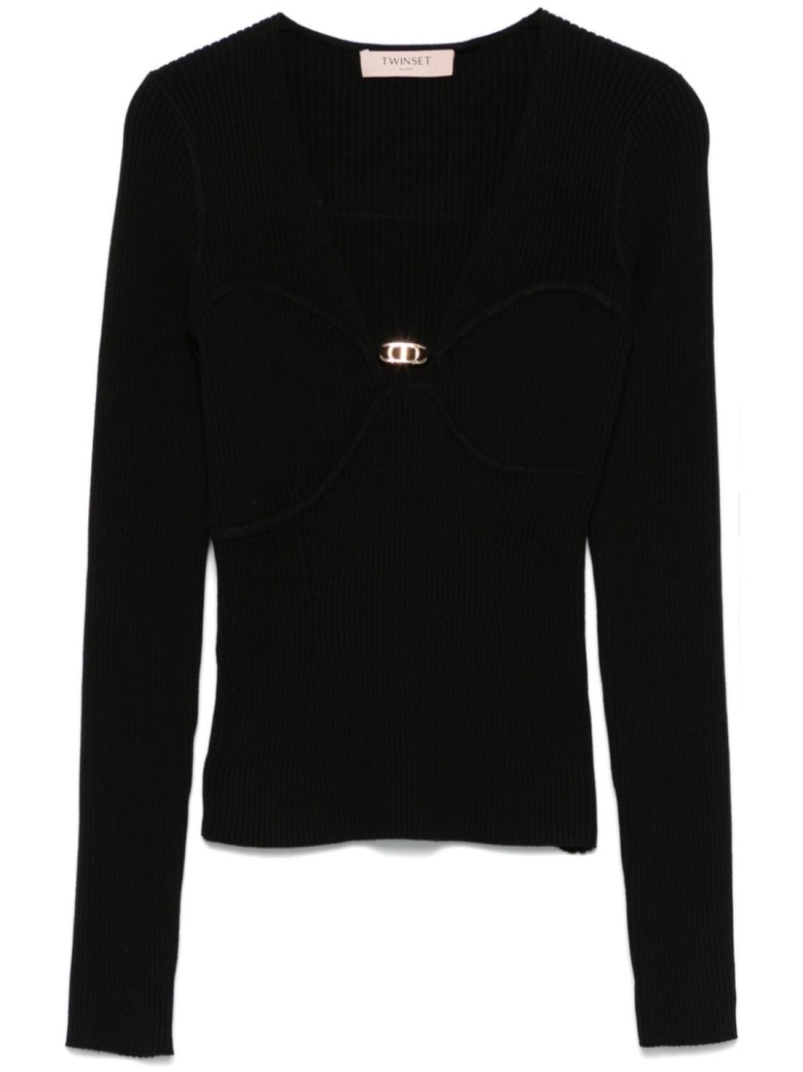 TWINSET овальная Т-образная пластина сверху, черный
TWINSET овальная Т-образная пластина сверху, черный