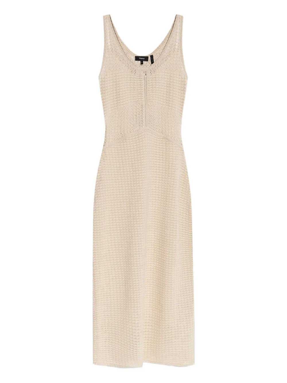 Платье миди, связанное крючком Theory, нейтральный 
Платье миди, связанное крючком Theory, нейтральный