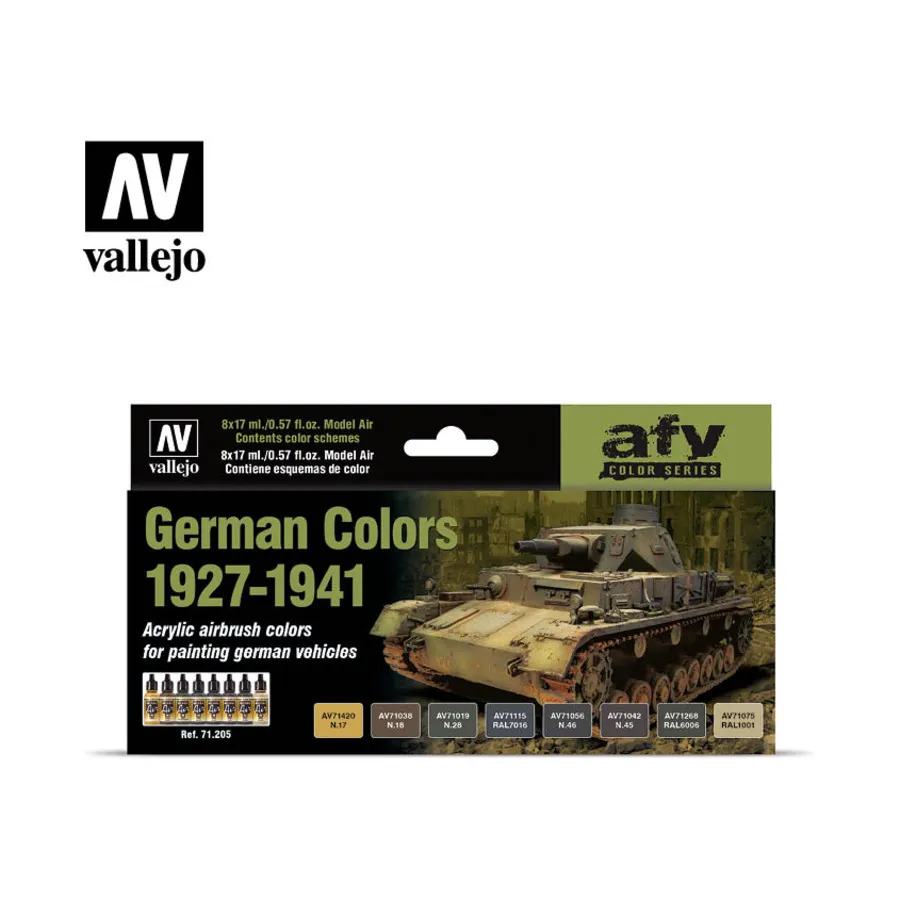 Немецкие цвета 1927-1941 гг., Paint Sets (Vallejo)
Немецкие цвета 1927-1941 гг., Paint Sets (Vallejo)