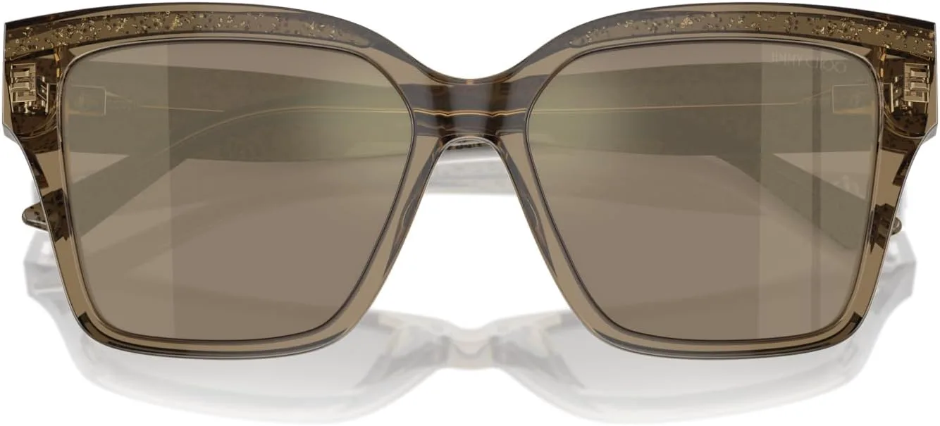 Солнцезащитные очки JIMMY CHOO JC 5003 50405A прозрачно-коричневые с блестками, пластиковые, с золотистыми зеркальными линзами, Transparent Brown Glitter
Солнцезащитные очки JIMMY CHOO JC 5003 50405A прозрачно-коричневые с блестками, пластиковые, с золотистыми зеркальными линзами, Transparent Brown Glitter