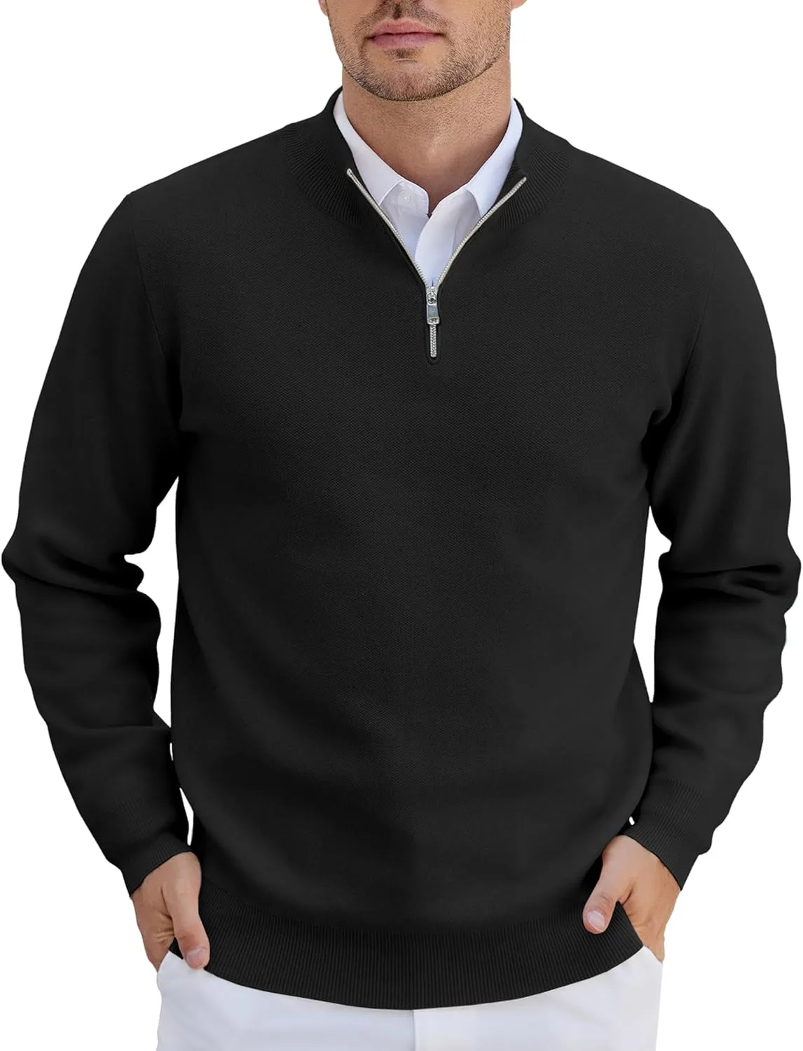 COOFANDY мужской пуловер с четвертью молнии Slim Fit легкий вязаный
COOFANDY мужской пуловер с четвертью молнии Slim Fit легкий вязаный