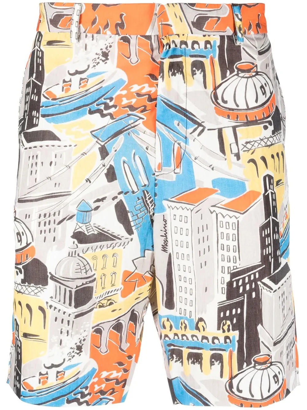 Шорты-бермуды с графичным принтом Moschino, серый
Шорты-бермуды с графичным принтом Moschino, серый