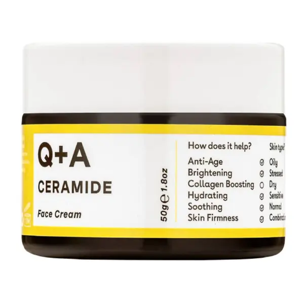 Защитный крем для лица с керамидами, 50 г Q+A Ceramide
Защитный крем для лица с керамидами, 50 г Q+A Ceramide