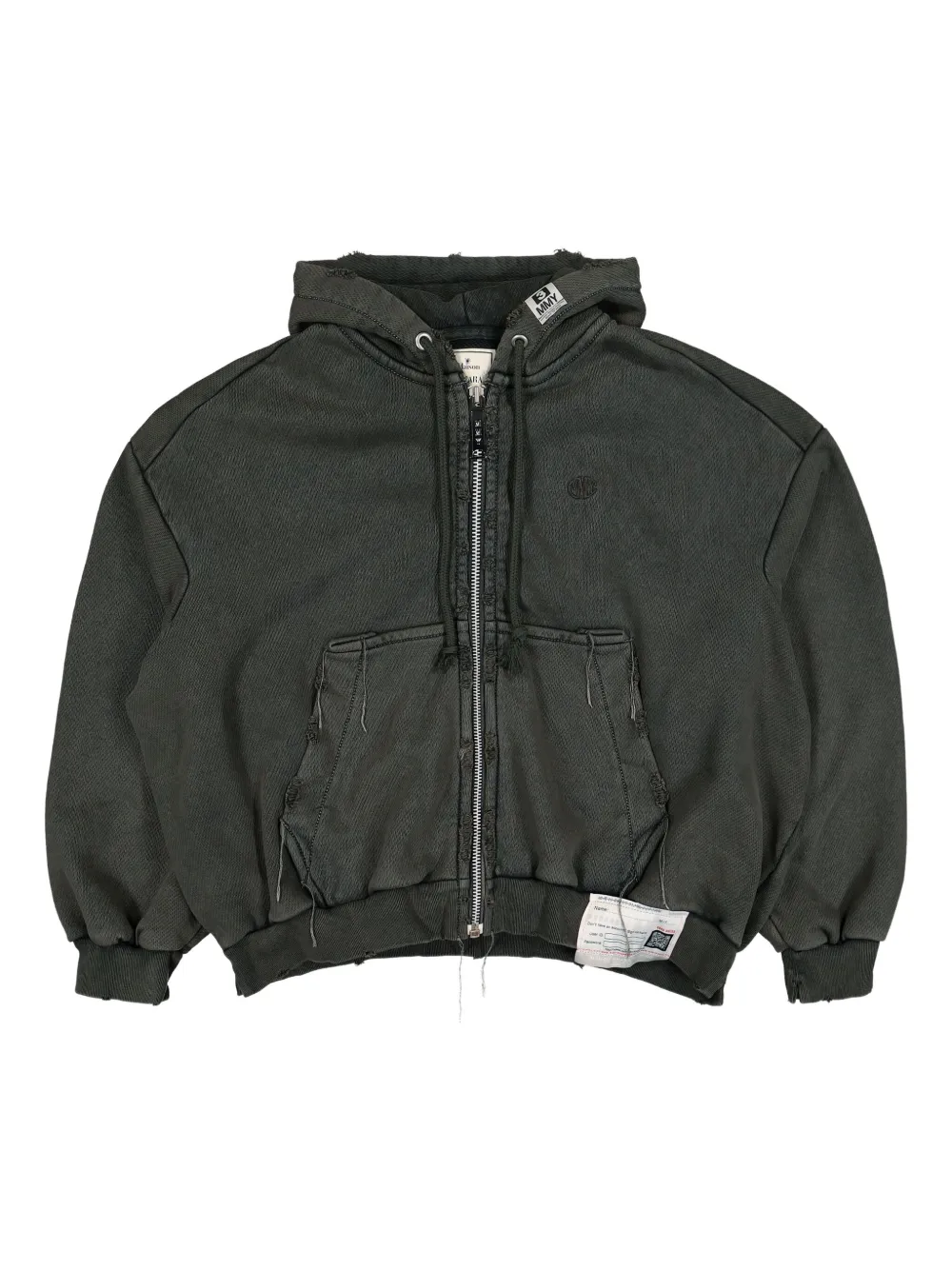 Худи на молнии с бахромой Maison Mihara Yasuhiro, черный
Худи на молнии с бахромой Maison Mihara Yasuhiro, черный