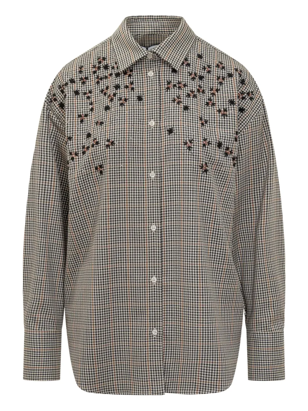 Рубашка в клетку с вышивкой Msgm, нейтральный
Рубашка в клетку с вышивкой Msgm, нейтральный