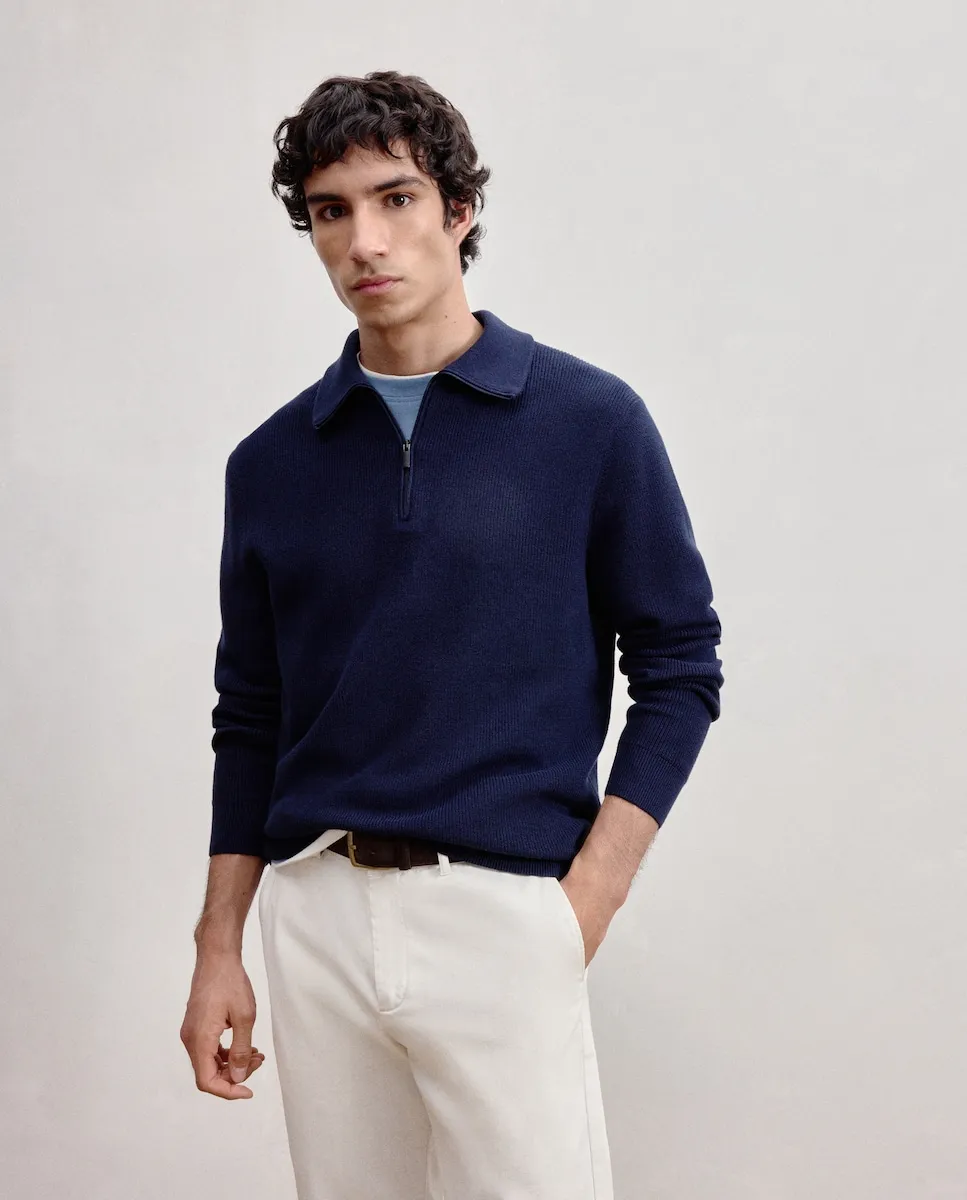Мужская свитер с молнией Dustin, темно-синий
Мужская свитер с молнией Dustin, темно-синий