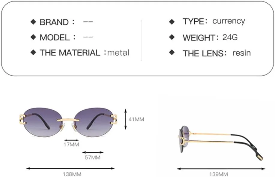 Ретро овальные солнцезащитные очки без оправы для женщин и мужчин, винтажные синие солнцезащитные очки без оправы, маленькие круглые солнцезащитные очки VFDHN, C1
Ретро овальные солнцезащитные очки без оправы для женщин и мужчин, винтажные синие солнцезащитные очки без оправы, маленькие круглые солнцезащитные очки VFDHN, C1