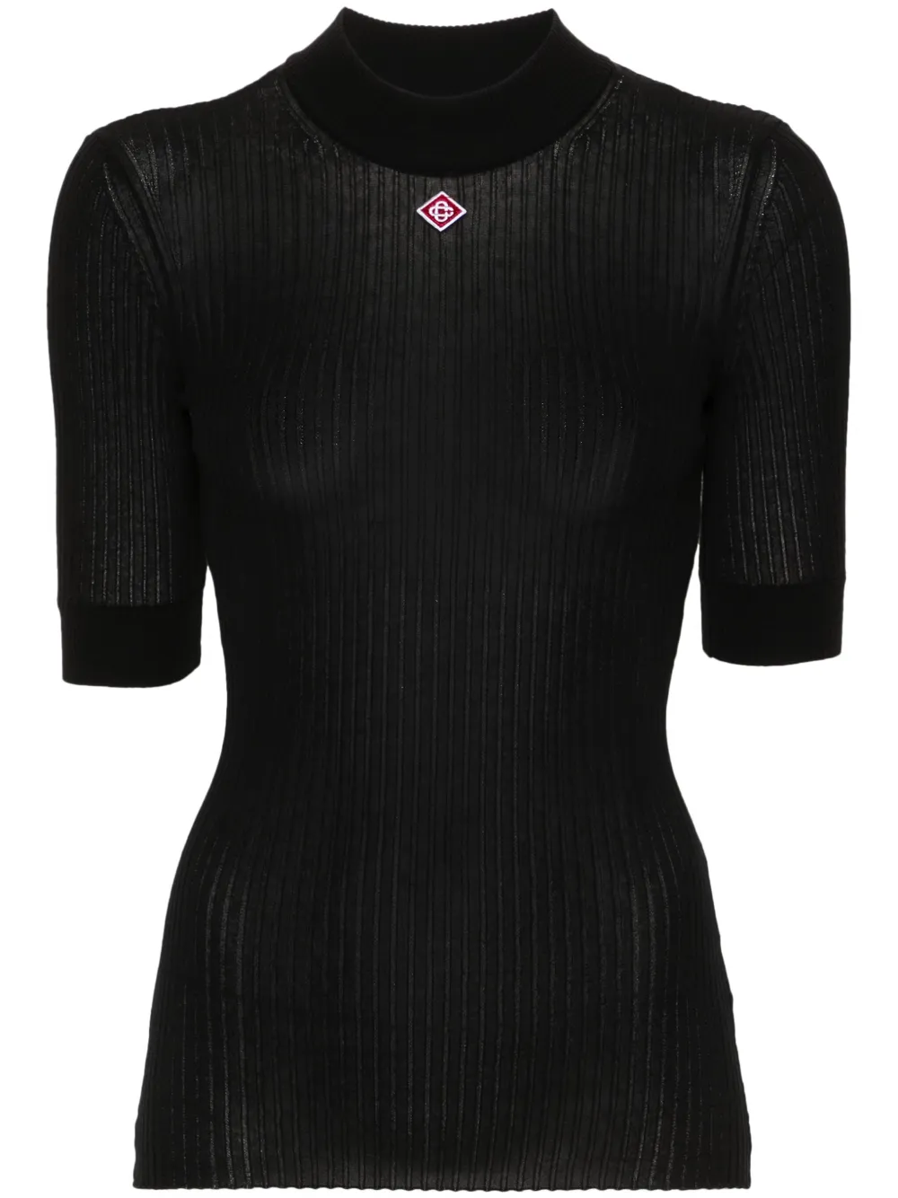 Топ в рубчик с нашивкой-логотипом CASABLANCA, черный
Топ в рубчик с нашивкой-логотипом CASABLANCA, черный