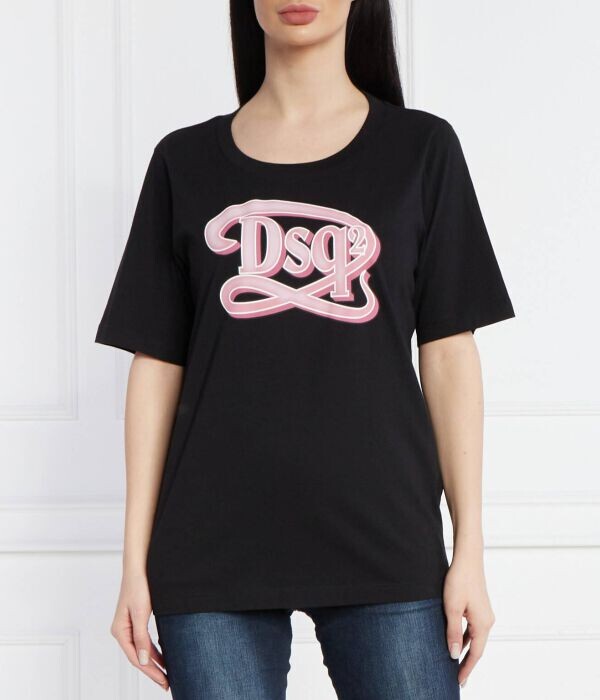 Футболка женская Dsquared2 свободного кроя с принтом, черный
Футболка женская Dsquared2 свободного кроя с принтом, черный