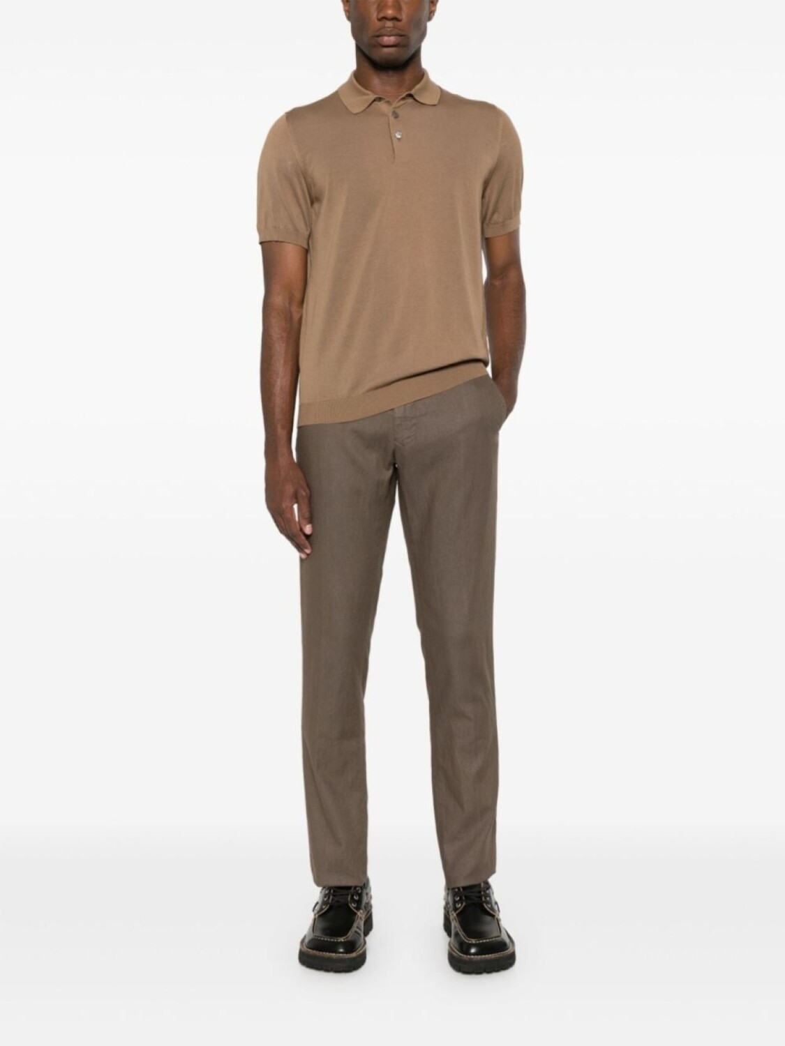 Брюки с вышитым логотипом Incotex, коричневый
Брюки с вышитым логотипом Incotex, коричневый