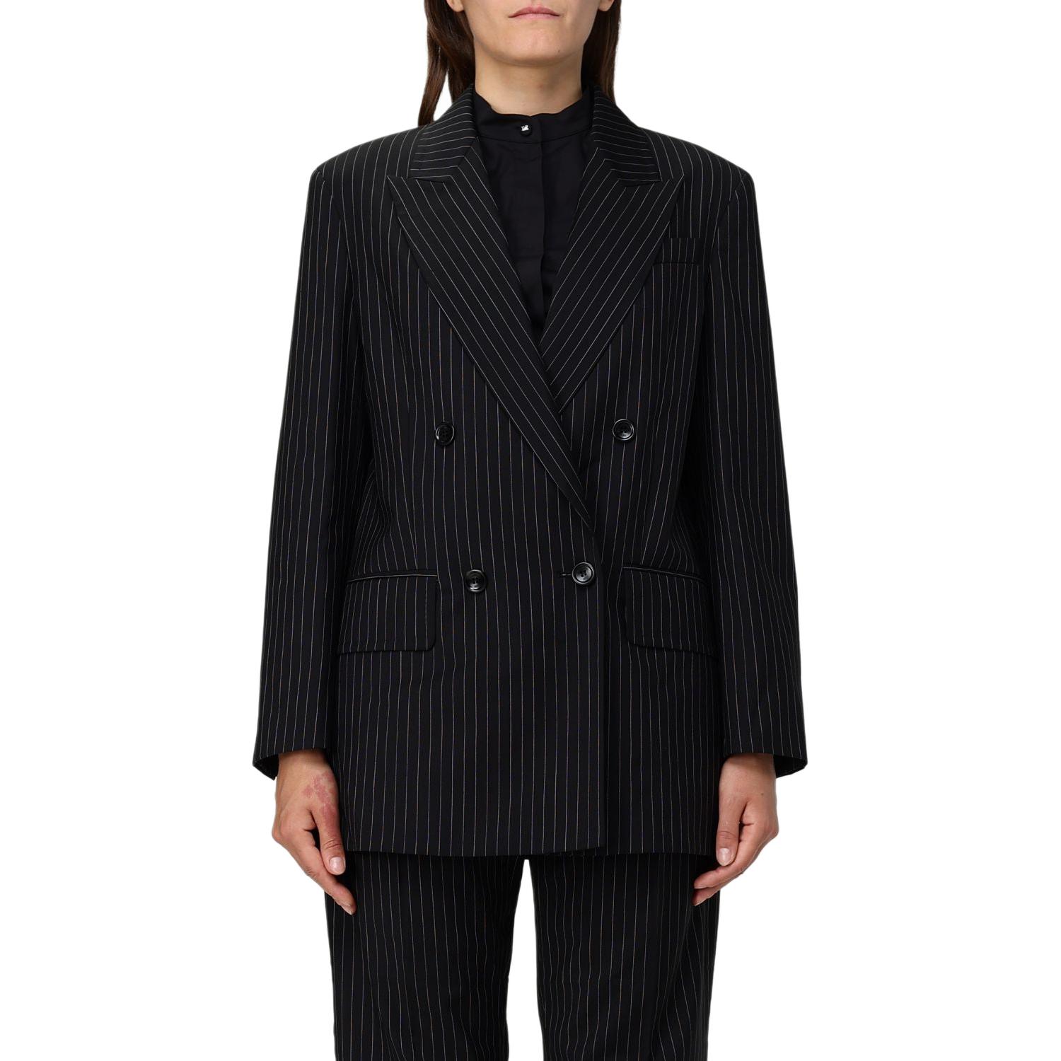 Max Mara Mattia двубортный блазер в полоску MaxMara, черный
Max Mara Mattia двубортный блазер в полоску MaxMara, черный