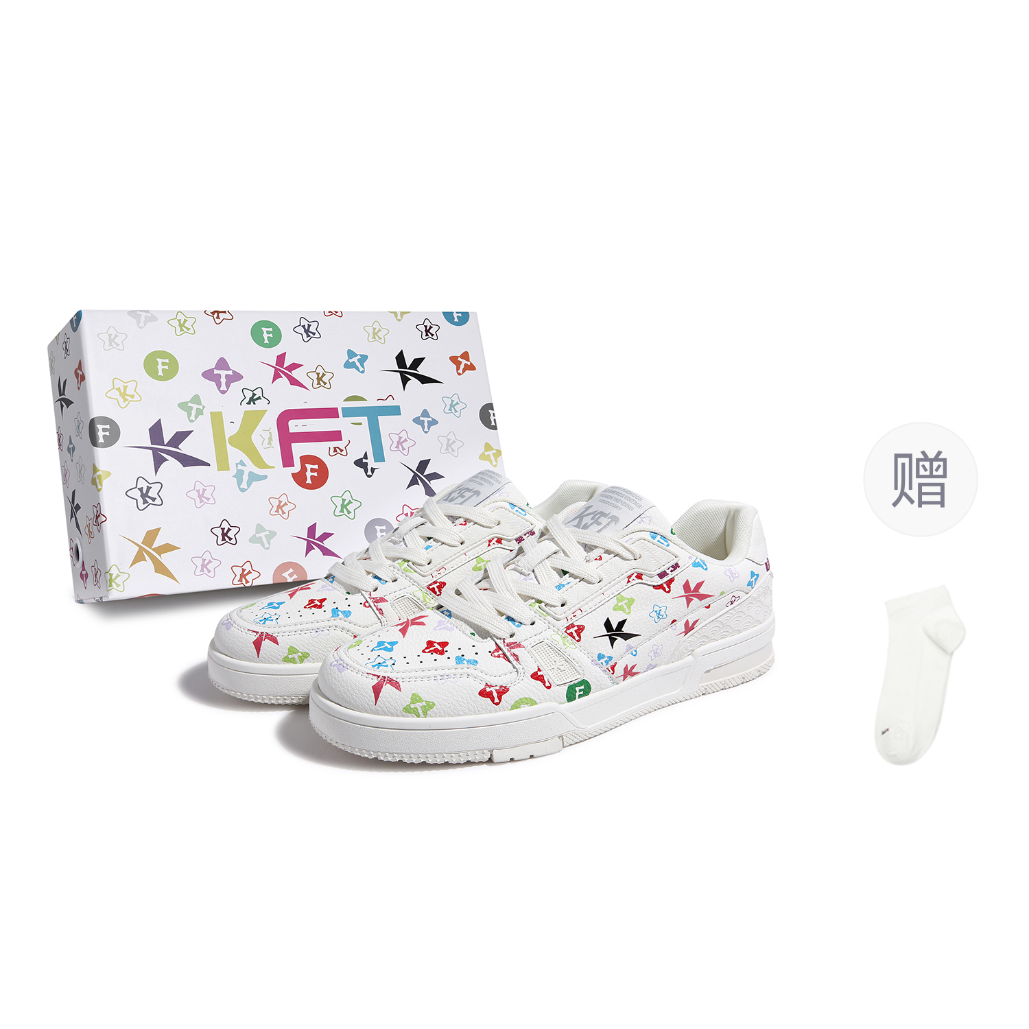 KFT Кроссовки для скейтбординга унисекс низкие белые глянцевые с подарком в виде носков, цвет White Glaze+Socks Giveaway
KFT Кроссовки для скейтбординга унисекс низкие белые глянцевые с подарком в виде носков, цвет White Glaze+Socks Giveaway