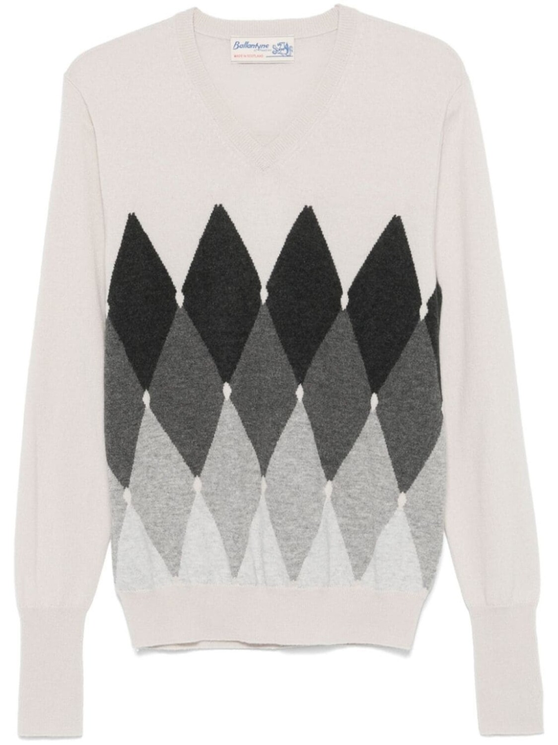 Ballantyne свитер с V-образным вырезом и ромбовидным узором, нейтральный цвет
Ballantyne свитер с V-образным вырезом и ромбовидным узором, нейтральный цвет