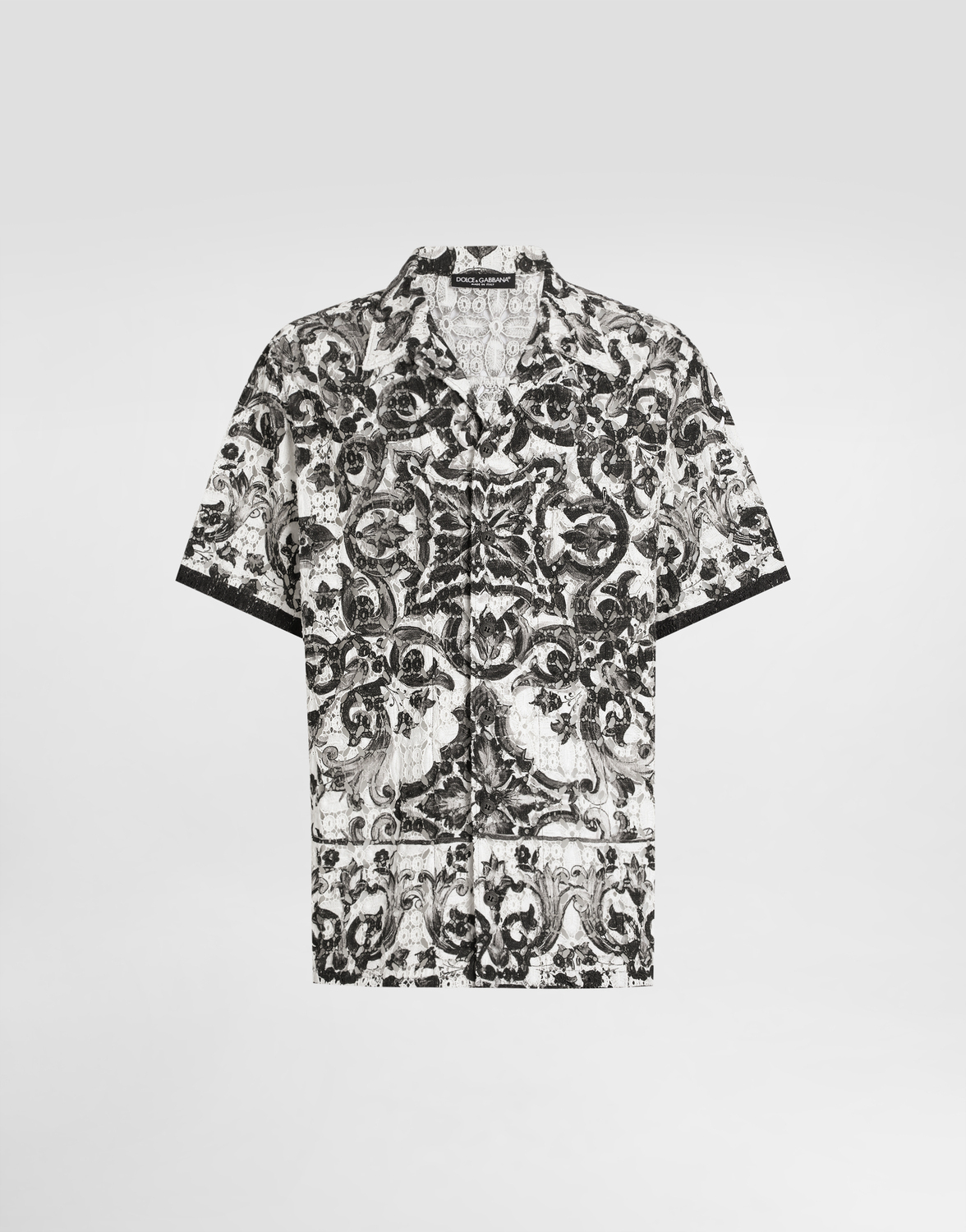 Гавайская рубашка из кружева с принтом мажолика Dolce & Gabbana, мультиколор
Гавайская рубашка из кружева с принтом мажолика Dolce & Gabbana, мультиколор