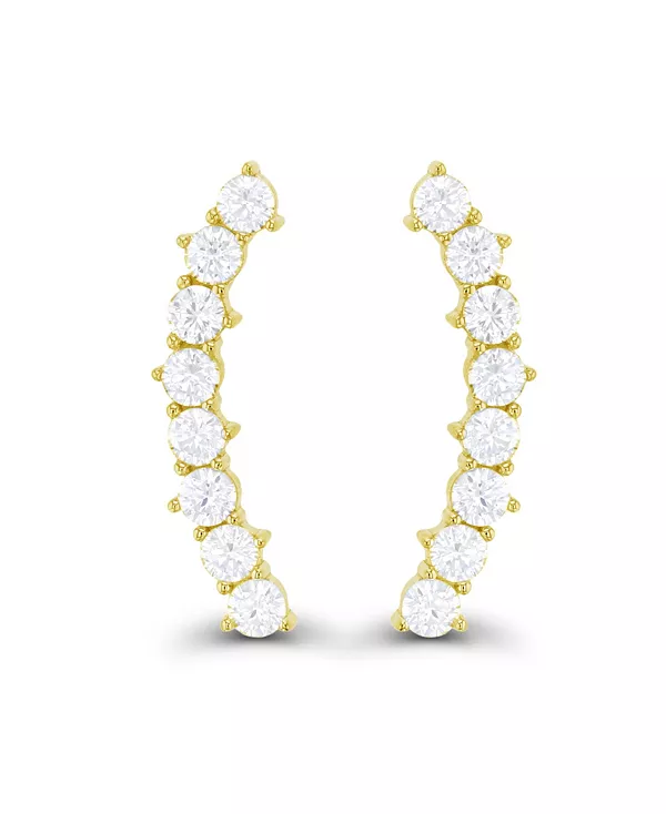 Изогнутые серьги-клаймперы с паве из кубического циркония из стерлингового серебра (также из 14-каратного золота поверх серебра) Macy'S, yellow
Изогнутые серьги-клаймперы с паве из кубического циркония из стерлингового серебра (также из 14-каратного золота поверх серебра) Macy'S, yellow