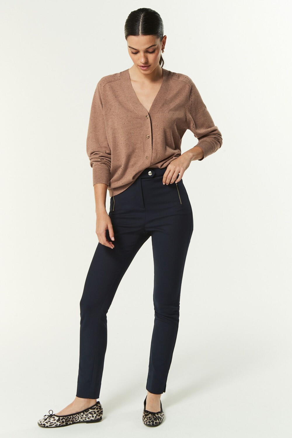 Узкие брюки с молнией Next, синий
Узкие брюки с молнией Next, синий