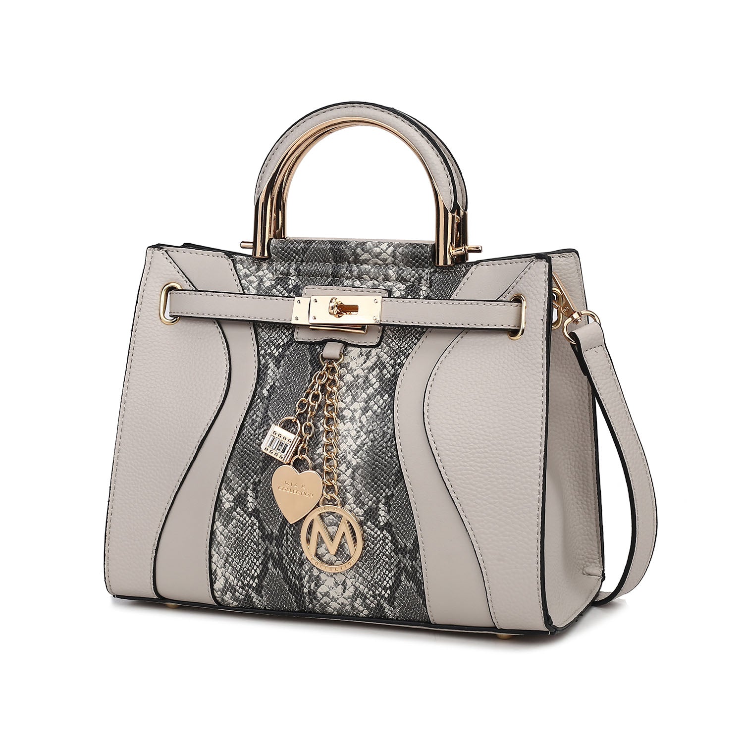 Женская сумка-портфель из веганской кожи с тиснением под кожу змеи Cassia от Mia K MKF, светло-серый
Женская сумка-портфель из веганской кожи с тиснением под кожу змеи Cassia от Mia K MKF, светло-серый