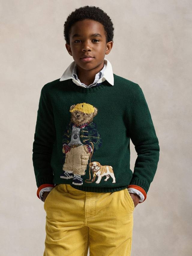 Детский свитер с медвежонком из шерстяной смеси Ralph Lauren, Moss Agate
Детский свитер с медвежонком из шерстяной смеси Ralph Lauren, Moss Agate