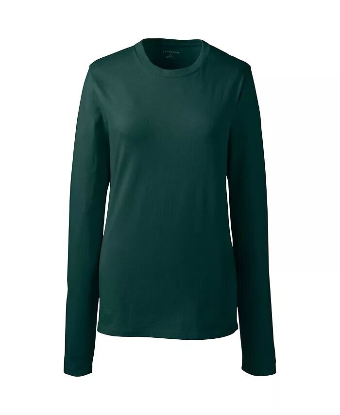 Женская футболка Essential с длинным рукавом для школьной формы Lands' End, зеленый
Женская футболка Essential с длинным рукавом для школьной формы Lands' End, зеленый