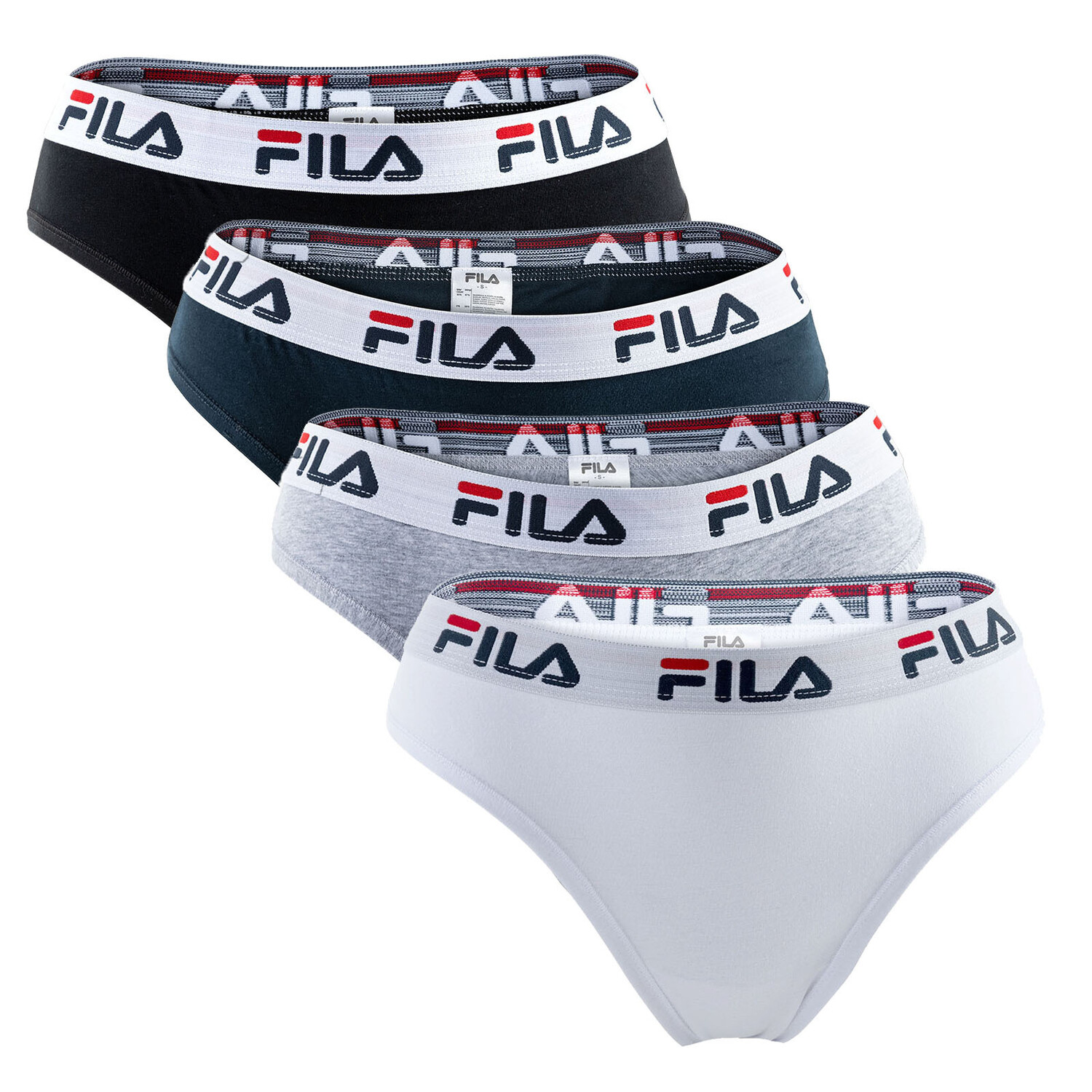 Трусы Fila 4er Pack, цвет Weiß/Schwarz/Grau/Marine
Трусы Fila 4er Pack, цвет Weiß/Schwarz/Grau/Marine