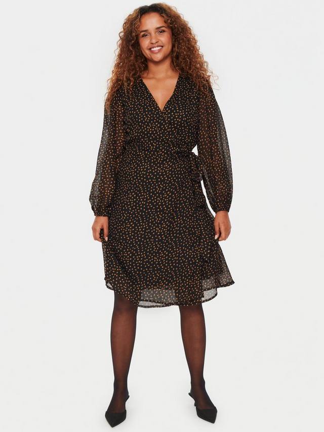 Шифоновое платье-обертка с точечным принтом lalah Saint Tropez, цвет Black/Camel
Шифоновое платье-обертка с точечным принтом lalah Saint Tropez, цвет Black/Camel