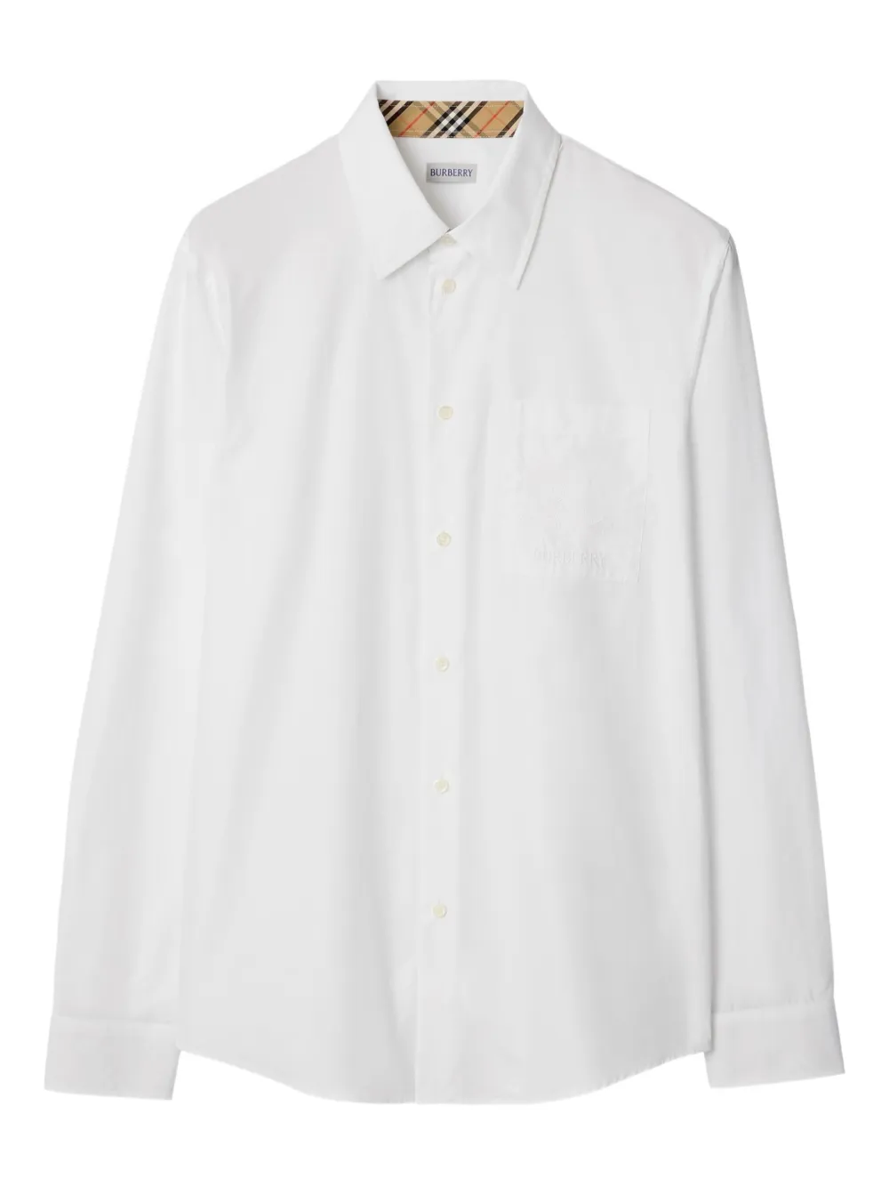 Рубашка с клетчатыми манжетами BURBERRY, белый
Рубашка с клетчатыми манжетами BURBERRY, белый