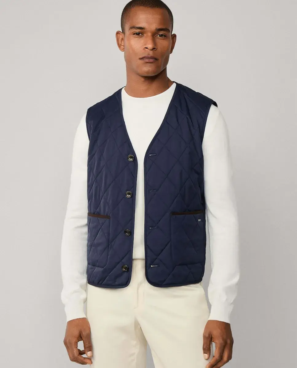 Мужской ультралегкий стеганый жилет Paddock Hackett, темно-синий
Мужской ультралегкий стеганый жилет Paddock Hackett, темно-синий