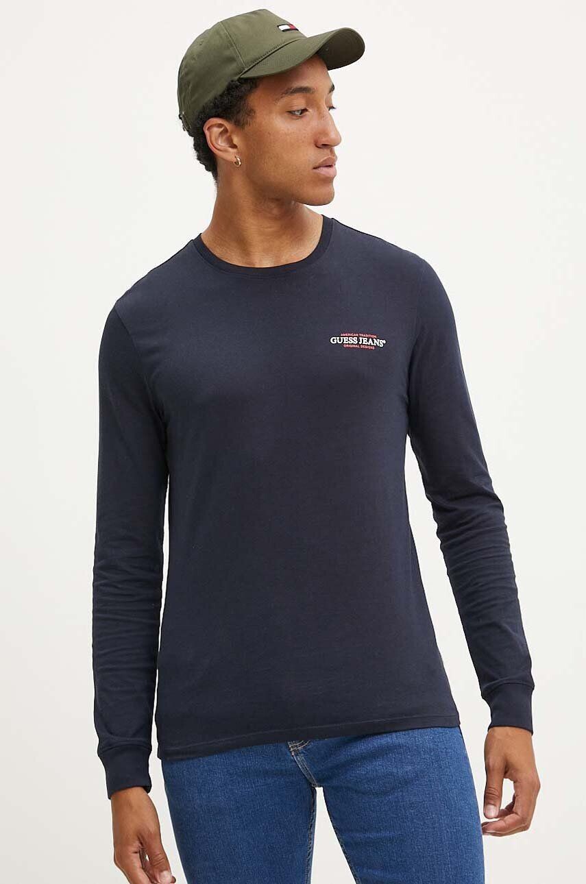 Хлопковый топ Guess Jeans с длинными рукавами, темно-синий
Хлопковый топ Guess Jeans с длинными рукавами, темно-синий