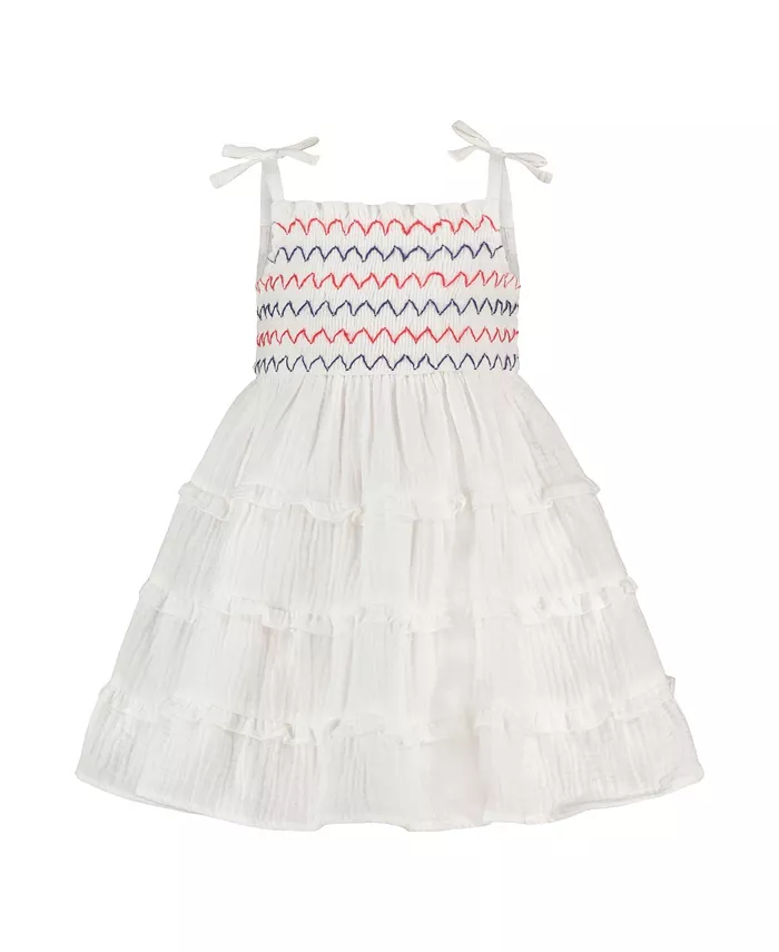 Платье-сарафан для девочки с вышивкой и сборкой Blueberi Boulevard
Платье-сарафан для девочки с вышивкой и сборкой Blueberi Boulevard