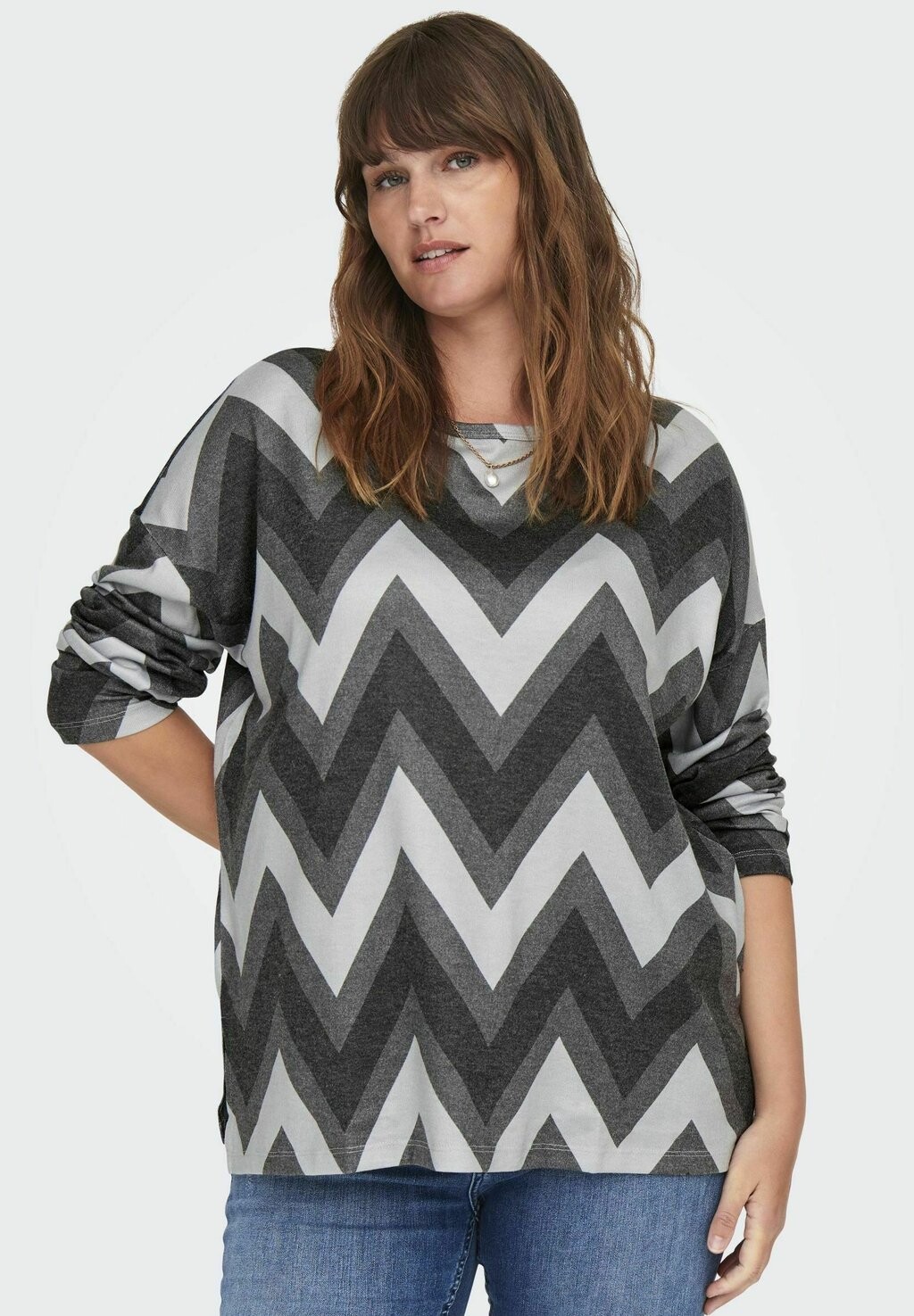 Топ с длинными рукавами ONLY Carmakoma, черный 
Топ с длинными рукавами ONLY Carmakoma, черный