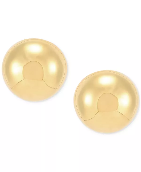Полированные серьги-гвоздики в форме полубусины из 14-каратного золота Macy'S, gold
Полированные серьги-гвоздики в форме полубусины из 14-каратного золота Macy'S, gold