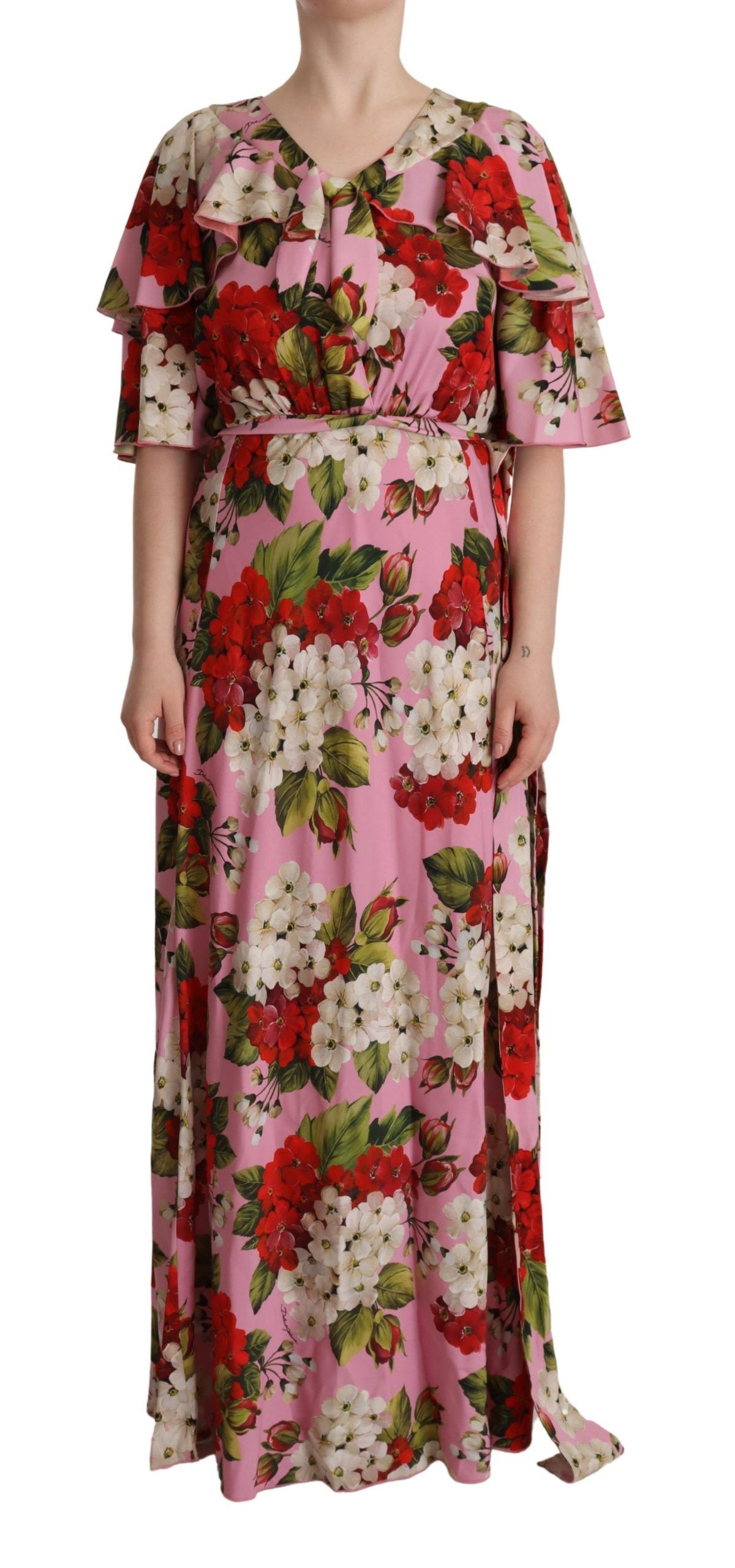 Очаровательное шелковое платье макси с цветочным принтом Dolce & Gabbana, розовый
Очаровательное шелковое платье макси с цветочным принтом Dolce & Gabbana, розовый