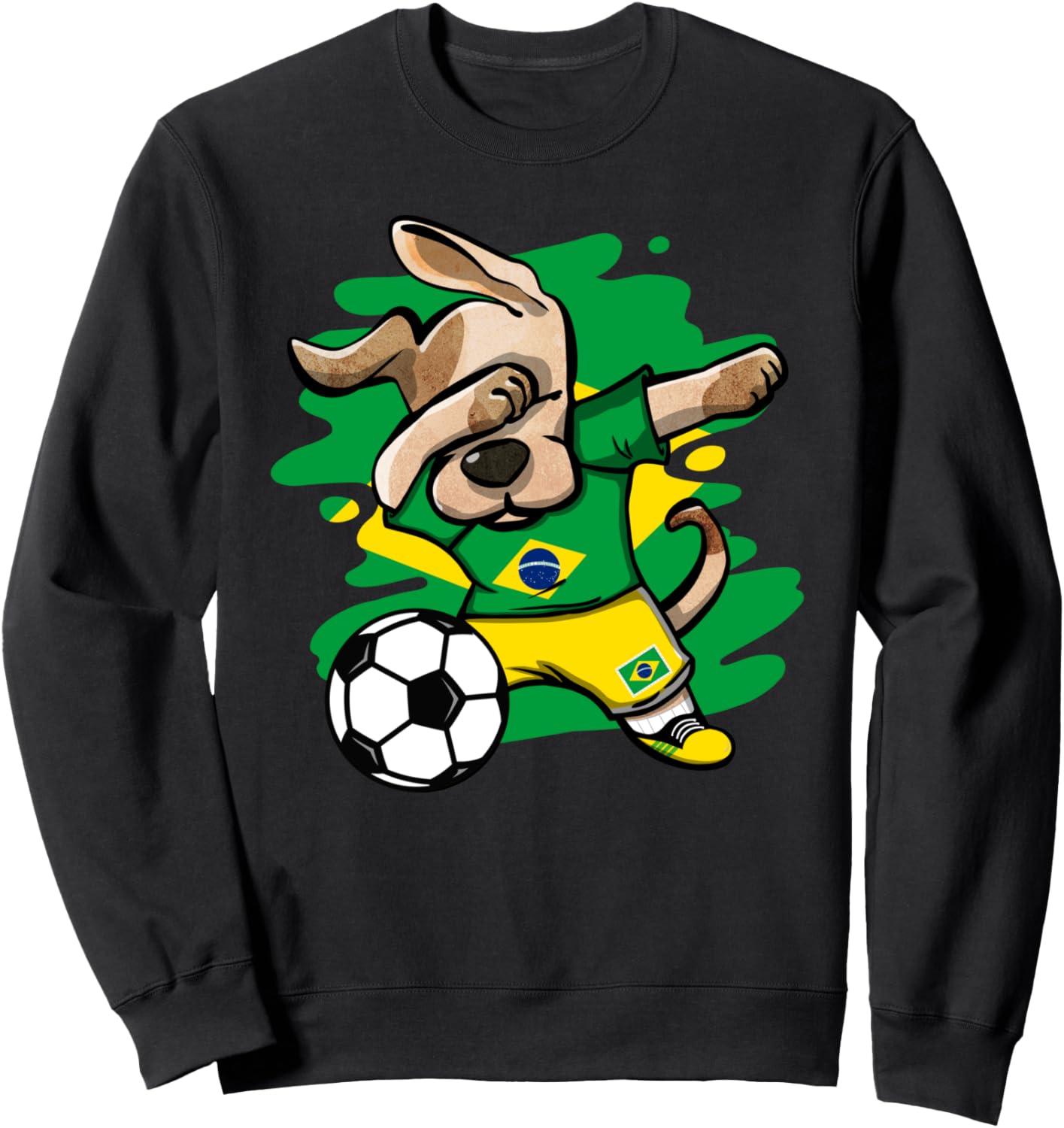 Милая танцующая собачка, бразильская футбольная команда - бразильский флаг, толстовка для любителей футбола Teeisle Brazil Football, черный
Милая танцующая собачка, бразильская футбольная команда - бразильский флаг, толстовка для любителей футбола Teeisle Brazil Football, черный