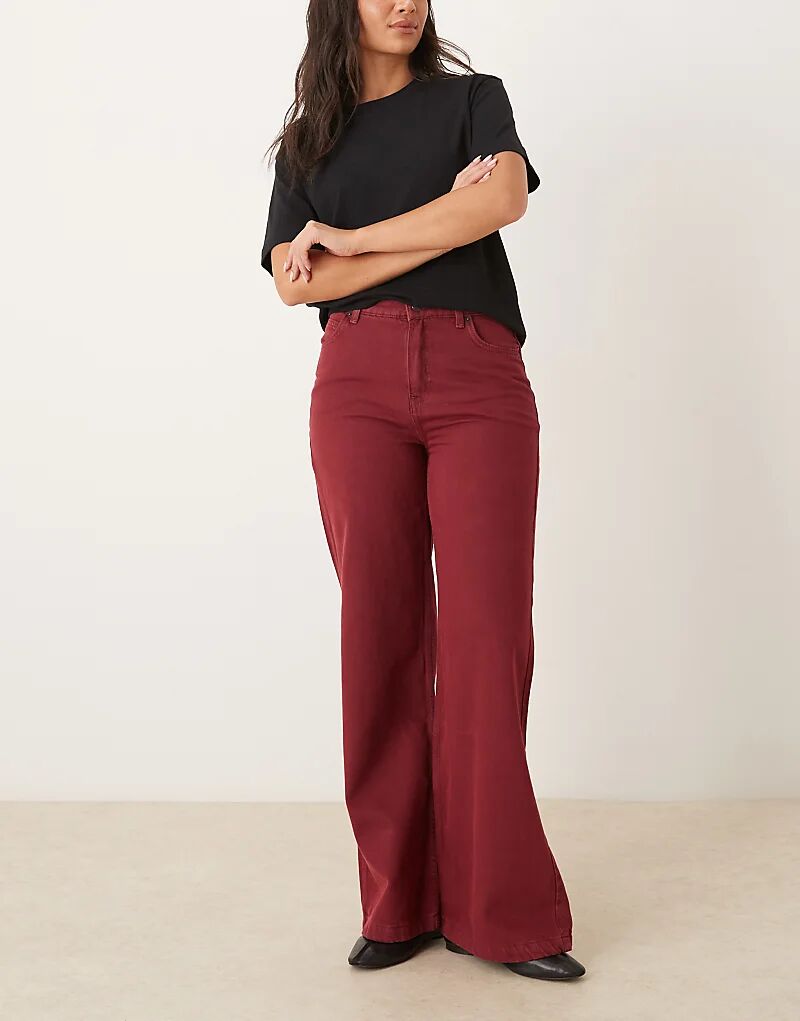 Джинсы Free People прямого кроя, винного цвета
Джинсы Free People прямого кроя, винного цвета