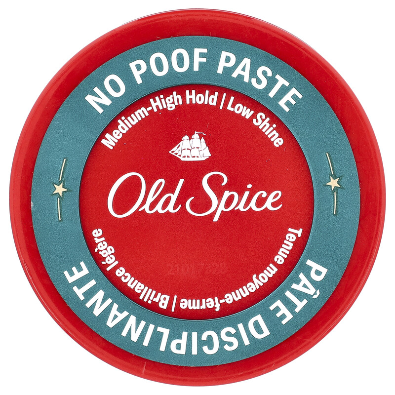 Old Spice, Паста без пуфа, средняя и высокая фиксация, 63 г (2,22 унции)
Old Spice, Паста без пуфа, средняя и высокая фиксация, 63 г (2,22 унции)