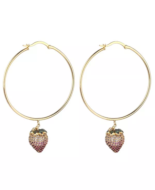 Большие серьги-кольца с розовыми кубическими цирконами и клубничным камнем Noir, gold
Большие серьги-кольца с розовыми кубическими цирконами и клубничным камнем Noir, gold