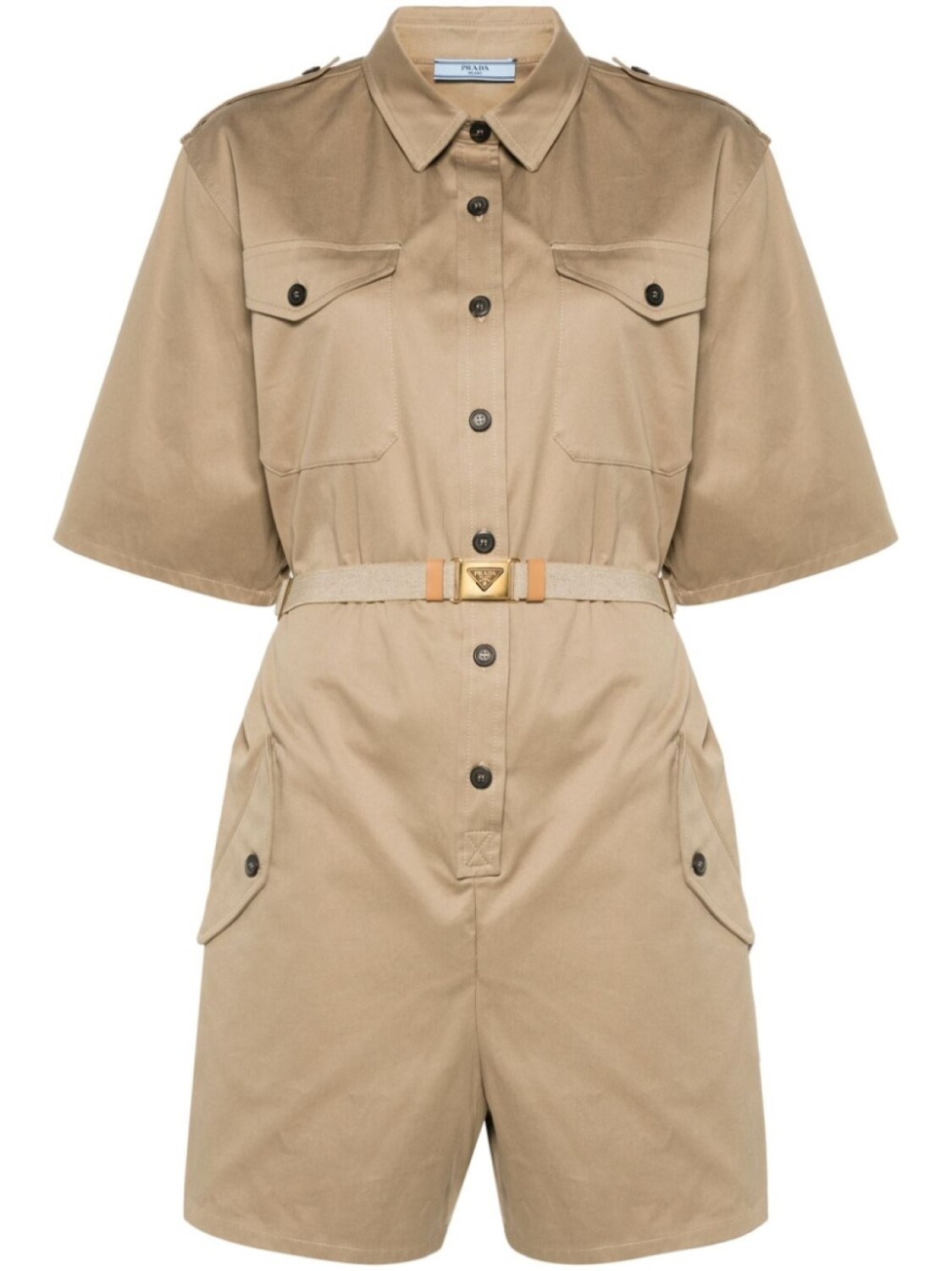 Ромпер с поясом Prada, коричневый
Ромпер с поясом Prada, коричневый