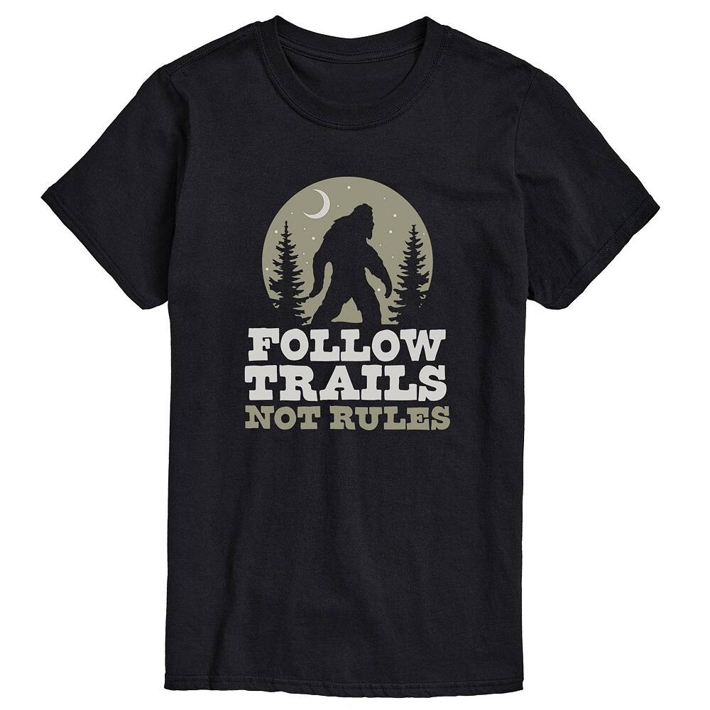 Мужская футболка с рисунком Follow Trails Not Rules Sasquatch Licensed Character, черный
Мужская футболка с рисунком Follow Trails Not Rules Sasquatch Licensed Character, черный