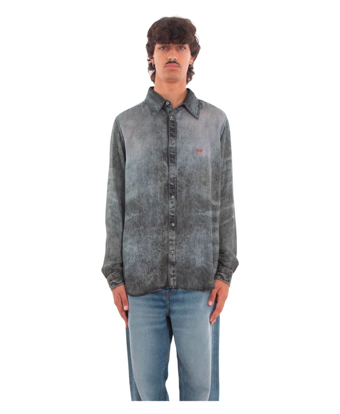 Рубашка с простым мраморным принтом Diesel, серый
Рубашка с простым мраморным принтом Diesel, серый