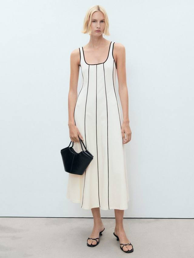 Платье Bico Cotton Stripe Mango, White/Black
Платье Bico Cotton Stripe Mango, White/Black