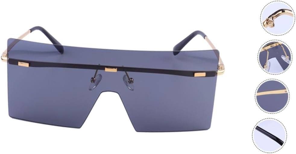 Крупные квадратные солнцезащитные очки без оправы для мужчин и женщин, модный дизайн, защищающий от УФ-излучения, идеально подходят для повседневной носки и активного отдыха на природе CALLARON, Black Oversize Sunglasses
Крупные квадратные солнцезащитные очки без оправы для мужчин и женщин, модный дизайн, защищающий от УФ-излучения, идеально подходят для повседневной носки и активного отдыха на природе CALLARON, Black Oversize Sunglasses