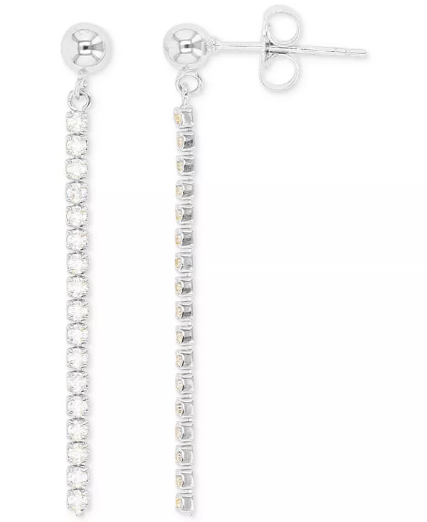 Серьги-Подвески с цепочкой из кубического циркония и полированными шариками Macy'S, silver
Серьги-Подвески с цепочкой из кубического циркония и полированными шариками Macy'S, silver