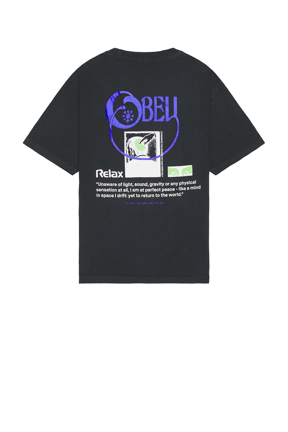 Футболка Relax Obey, pigment true vintage black 
Футболка Relax Obey, pigment true vintage black