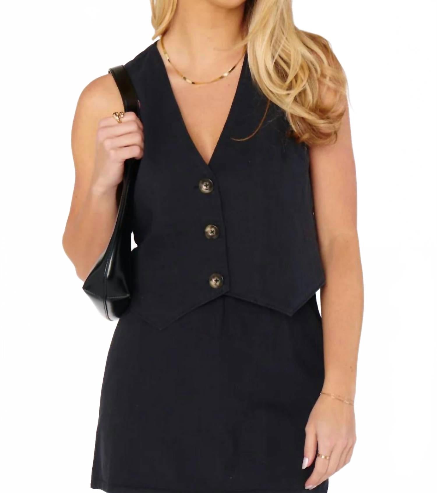 Жилет без рукавов Vicky из черного денима Show Me Your Mumu
Жилет без рукавов Vicky из черного денима Show Me Your Mumu