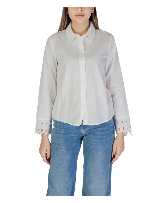 Хлопковая рубашка с длинными рукавами, воротником-стойкой и застежкой на пуговицы. Jacqueline De Yong, белый
Хлопковая рубашка с длинными рукавами, воротником-стойкой и застежкой на пуговицы. Jacqueline De Yong, белый