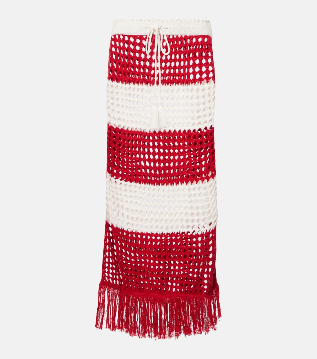 Юбка макси из хлопка в полоску, связанная крючком Farm Rio, красный
Юбка макси из хлопка в полоску, связанная крючком Farm Rio, красный