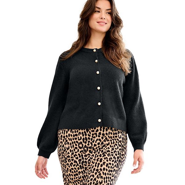 Кардиган с жемчужными пуговицами спереди, Plus size, stretch Ellos
Кардиган с жемчужными пуговицами спереди, Plus size, stretch Ellos