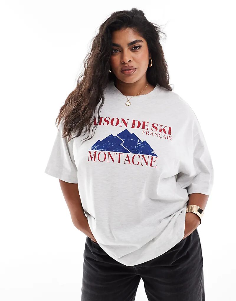 Футболка оверсайз ASOS DESIGN Curve из ледяного меланжа с принтом Saison de Ski
Футболка оверсайз ASOS DESIGN Curve из ледяного меланжа с принтом Saison de Ski