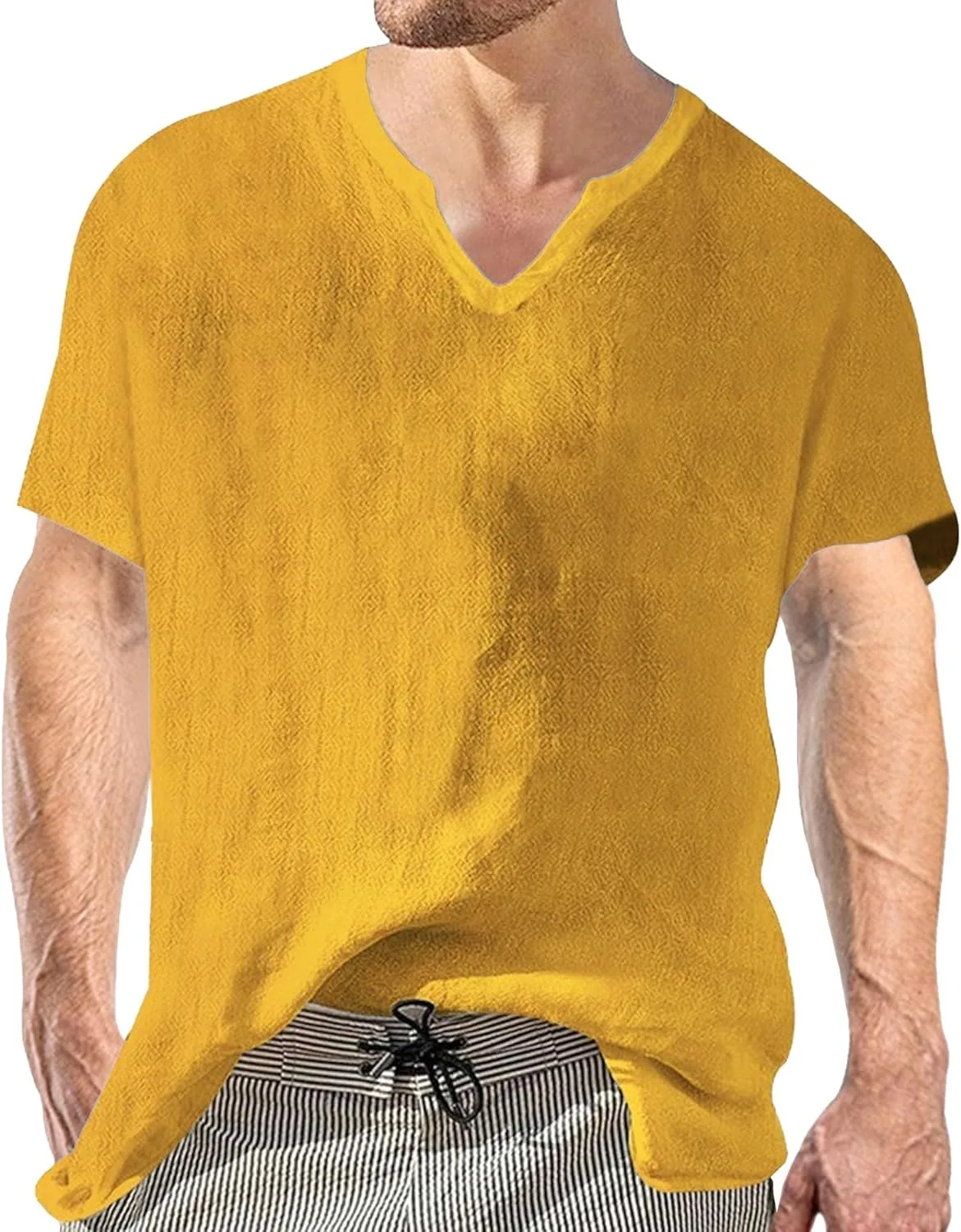 Мужская футболка V-образным вырезом Casual Loose Fit из хлопка и льна Aosufei
Мужская футболка V-образным вырезом Casual Loose Fit из хлопка и льна Aosufei